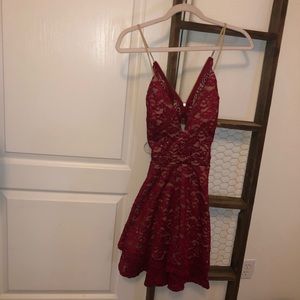 Rose red dress